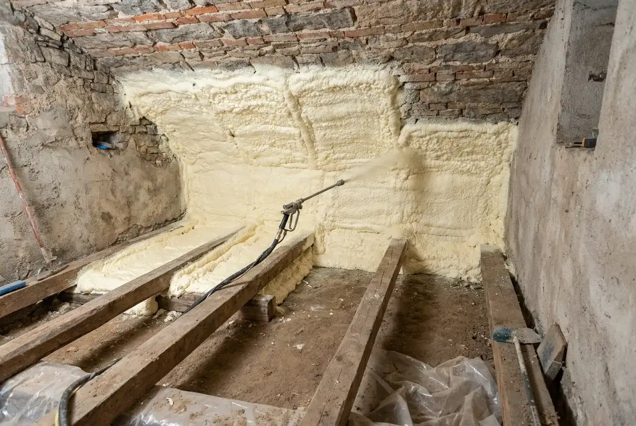 Mousse polyuréthane projetée